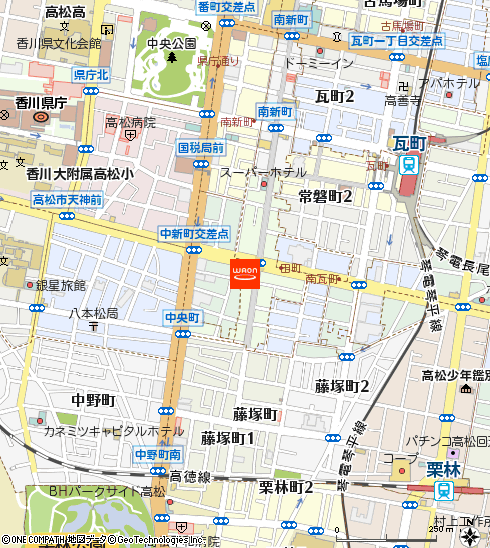 マルナカ田町店付近の地図